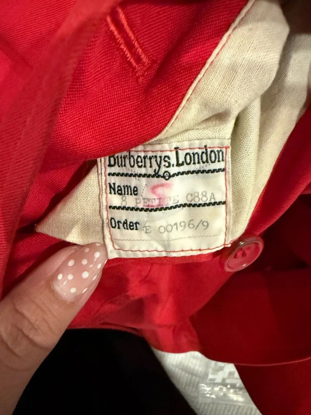 Burberrys London Bright Red Trench - Picture 3 of 10